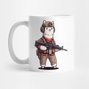 Tactical Alpaca Adventure Tee: Where Whimsy Meets Command Mug